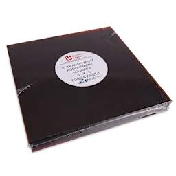 Oceanside Glass Fusible Glass Sheets - Transparent Colors, 6" x 6", Pkg of 6 (stacked and packaged)