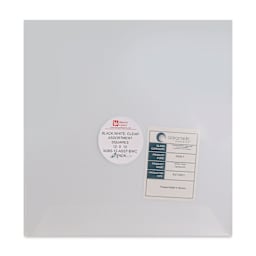 Oceanside Glass Fusible Glass Sheets - Black, White, and Clear, 12" x 12", Pkg of 3 (stacked and packaged)