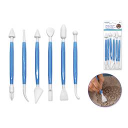 Carvers’ Clay Ceramic and Pottery Sculpting Tools - shown in use and in packaging