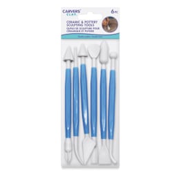 Carvers’ Clay Ceramic and Pottery Sculpting Tools - Set of 6, in packaging