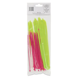 Enkay Nylon Cable Ties - Pkg of 100, Assorted Colors, Assorted Lengths - back of packaging