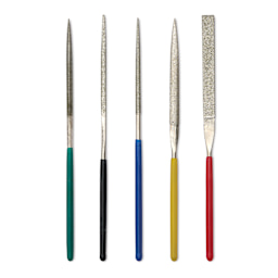Enkay Diamond Needle File Set - Set of 5, 4", out of packaging