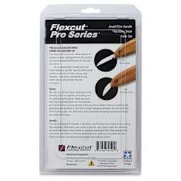 Flexcut Pro Series Slim Handle Precision Detail Knife Set - Set of 2, back of packaging