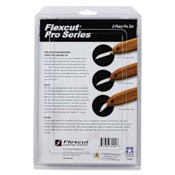 Flexcut Pro Series Knife Set - Set of 3, back of packaging
