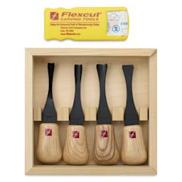 Flexcut Wide-Format Palm Carving Tools - Set of 4
