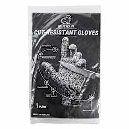 BeaverCraft Cut-Resistant Wood Carving Gloves - Medium front of packaging