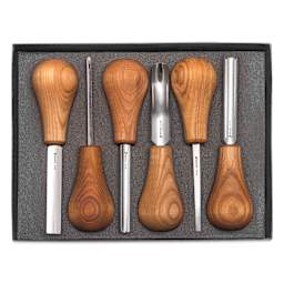 BeaverCraft Palm Carving Tool Set - Pkg of 6 inside of packaging