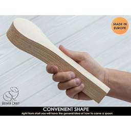 Convenient Shape: Right from the start, you will have the general idea of how to carve a spoon.