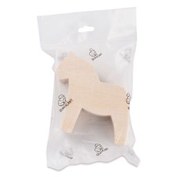 BeaverCraft Wooden Animal Carving Blank - Dala Horse in packaging