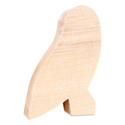 BeaverCraft Wooden Animal Carving Blank - Owl side view