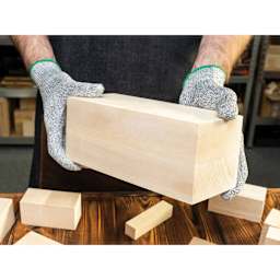 BeaverCraft Large Basswood Carving Block being held