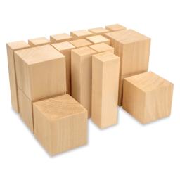BeaverCraft Basswood Carving Block Set - Pkg of 18, Assorted Sizes