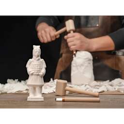 BeaverCraft DIY Sculpting Kit - Terracotta Warrior finished project vs. in progress