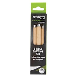 Westcott CarboTitanium Carving Tool Set - Pkg of 3 front of packaging