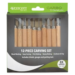 Westcott CarboTitanium Carving Tool Set - Pkg of 12 front of packaging