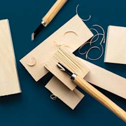  Foggy Bottom Woodworks Basswood Whittlers Set - Set of 3 carving in progress