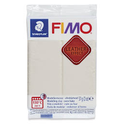 Staedtler Fimo Leather Effect Clay - Ivory, 2 oz - front of packaging