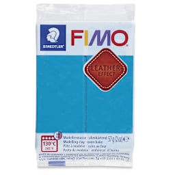 Staedtler Fimo Leather Effect Clay - Lagoon, 2 oz - front of packaging