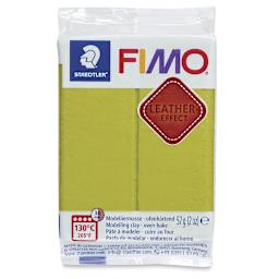 Staedtler Fimo Leather Effect Clay - Olive, 2 oz - front of packaging