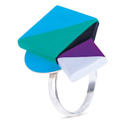 DAS Smart Polymer Clays - finished ring using the Harmonic Colors set.
