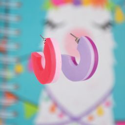 Sculpey Premo and Souffle Multipack - Neons and Pastels finished earring project