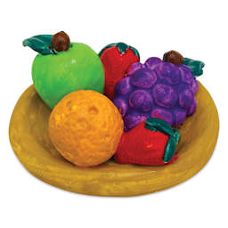 Original Sculpey - Beginning Sculpting Kit - finished fruit bowl example
