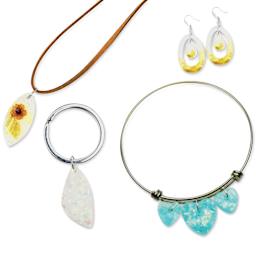 Sculpey Liquid Clay Crafts Ultimate DIY Kit finished jewelry piece examples