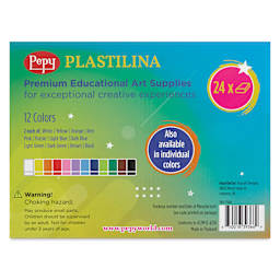Pepy Plastilina Modeling Clay back of packaging