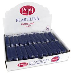Pepy Plastilina Modeling Clay - Dark Blue, 1.4 oz, Pkg of 24 - front of packaging