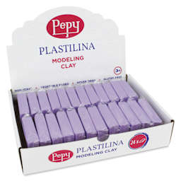 Pepy Plastilina Modeling Clay - Purple, 1.4 oz, Pkg of 24 - front of packaging