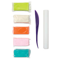 Sculpey III Oven Bake Clay Trinket Dishes Kit - contents