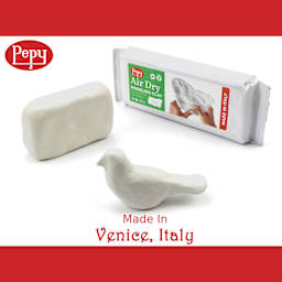Pepy Air Dry Clay - White, 1.1 lb - Made in Venice, Italy and finished bird example