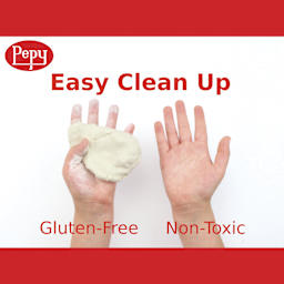 Pepy Air Dry Clay - White, 1.1 lb - Easy Clean Up, Gluten-Free, Non-Toxic