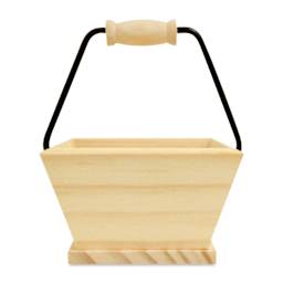 Craft Medley Wood Basket - 3-5/8"L x 3"W x 1-3/4"D (Front of basket)