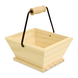 Craft Medley Wood Basket - 3-5/8"L x 3"W x 1-3/4"D