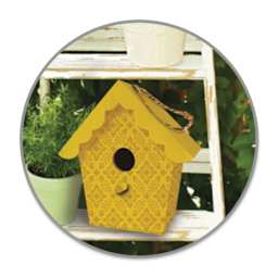 Craft Medley Wood Birdhouse With Scalloped Roof (painted)