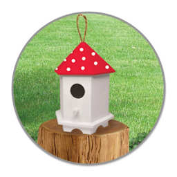 Craft Medley Wood Birdhouse Gazebo Style (painted)