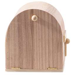 Park Lane Unfinished Wood Mailbox - 8-3/4"L x 4-3/4"W x 5-1/8"H (Close-up of mailbox)