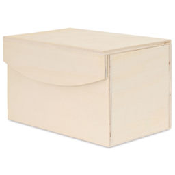 Park Lane Unfinished Wood Box - Fold-Over Top, side