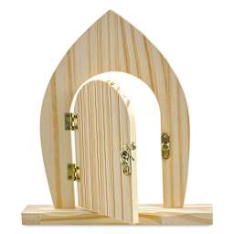 Craft Medley Wood Fairy Door, open