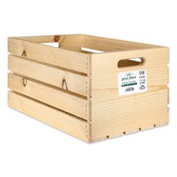 Good Wood by Leisure Arts Pine Crate - Unfinished, front