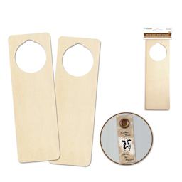 Craft Medley Wood Door Knob Hanger - pack of 2, with packaging and finished example