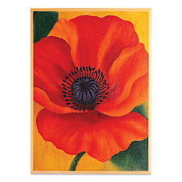 Foggy Bottom Woodworks Basswood Plaque - Rectangle, 6" x 8" with finished floral painting