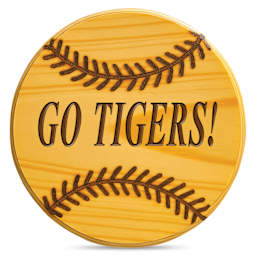 Foggy Bottom Woodworks Pine Plaque - Circle, 8" with finished design