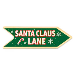 Foggy Bottom Woodworks Pine Signboard - Arrow with holiday design applied