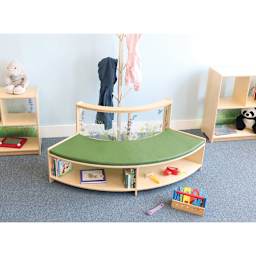 Whitney Brothers Nature View Sofa - Curved In, 24-1/4"H x 54"W x 17"D (In classroom setting, Toys not included)
