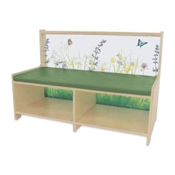 Whitney Brothers Nature View Sofa - Straight, 24-1/4"H x 36"W x 17"D