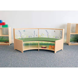 Whitney Brothers Nature View Sofa - Curved Out, 24-1/4"H x 56-3/4"W x 17"D (In classroom setting, Toys not included)
