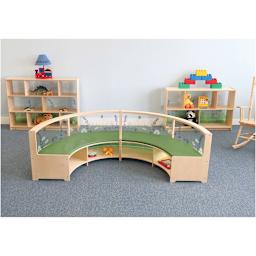 Whitney Brothers Nature View Sofa - Curved Out, 24-1/4"H x 56-3/4"W x 17"D (Two sofas connected, Toys not included)