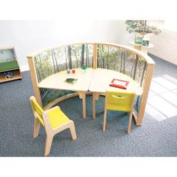 Whitney Brothers Nature View Serenity Study Pod (Study pods arranged in semi-circle, Chairs and toys not included)